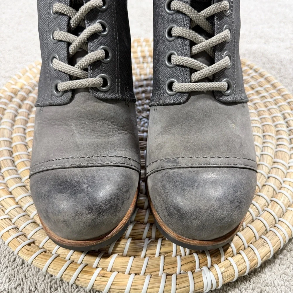 Sorel Women’s PDX Lexie Wedge Lace-Up Ankle Boots Bootie in Gray Quarry 10